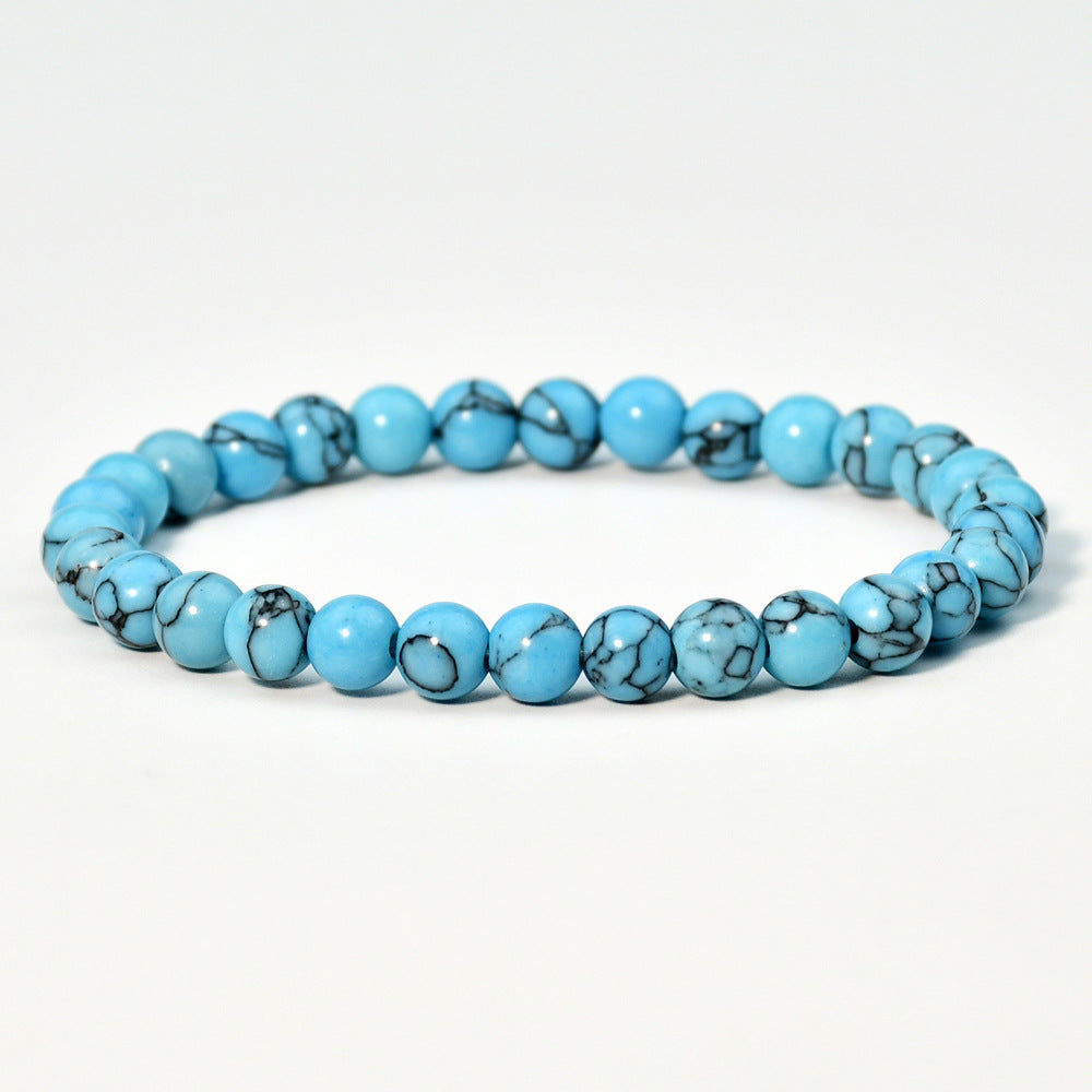 Wholesale Bohemian Classic retro style single circle blue turquoise bracelet beads turquoise bracelet